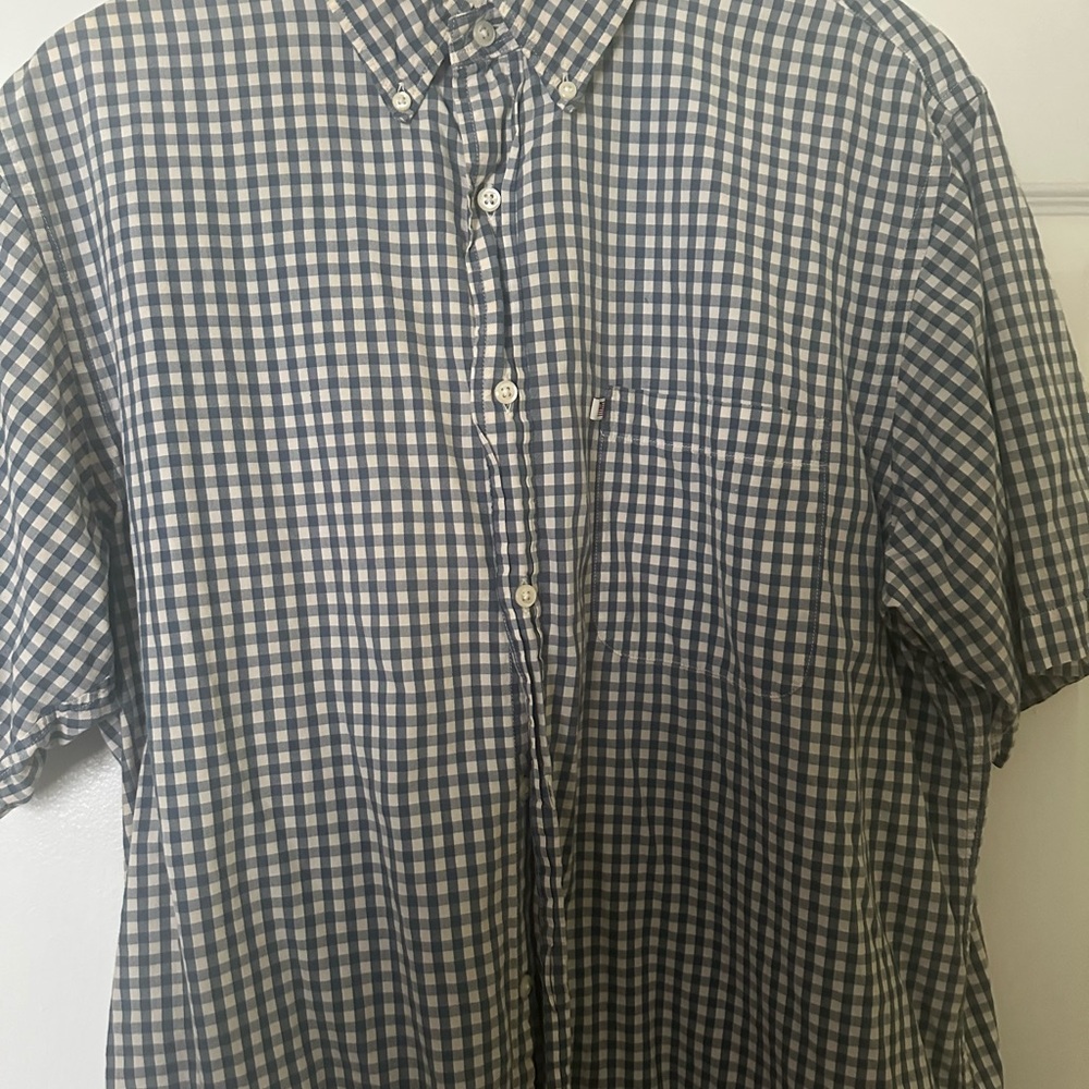 Ralph Lauren Navy and White Plaid Shirt